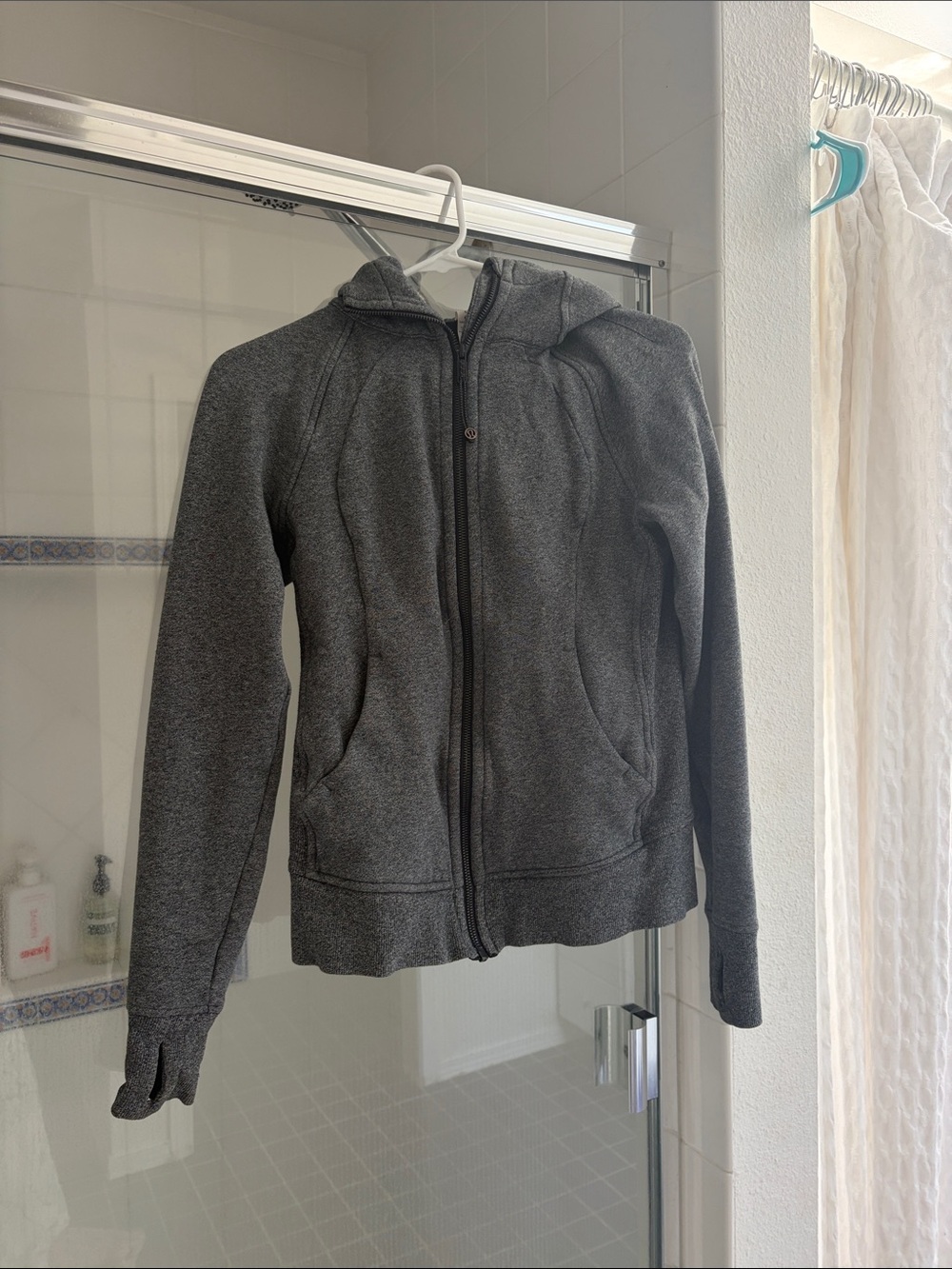 Charcoal Gray Zip-Up Hooded Jacket lulu
